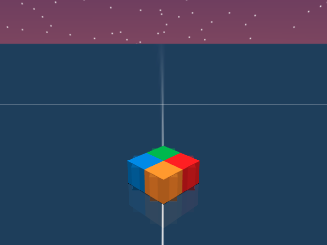 Four cube packing target structure